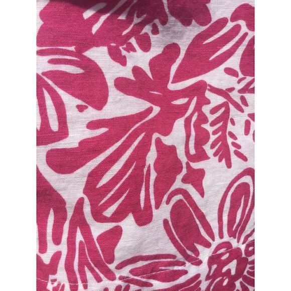 Crewcuts girls dress size 5 linen ruffle pink white preppy coastal beachy flower - Picture 4 of 10